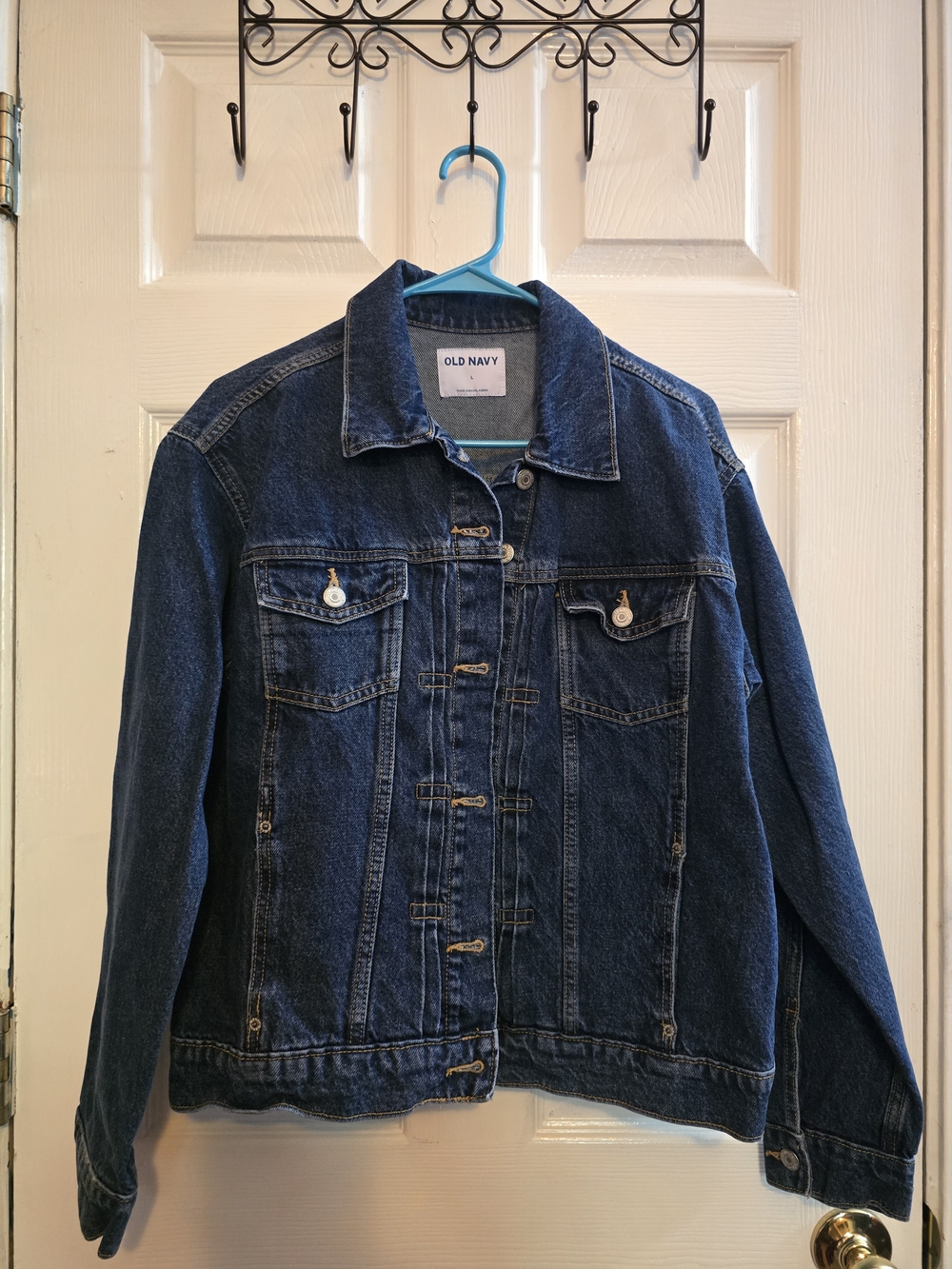 Old Navy Women's Classic Dark Blue Denim Jacket